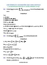 Chuyên đề Toán học 11 - Bài 2 Dãy số bồi dưỡng học sinh giỏi toán (Có đáp án)